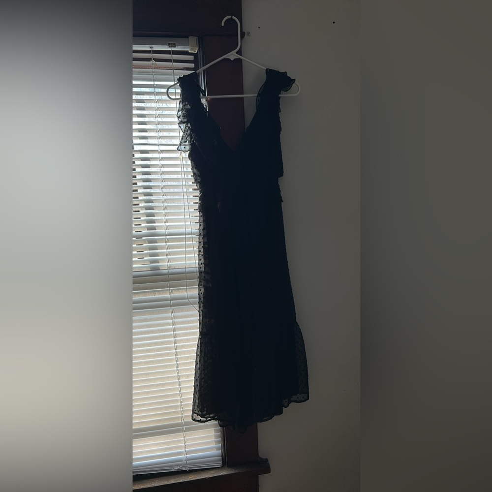 Francesca’s long black tiered dress size M
